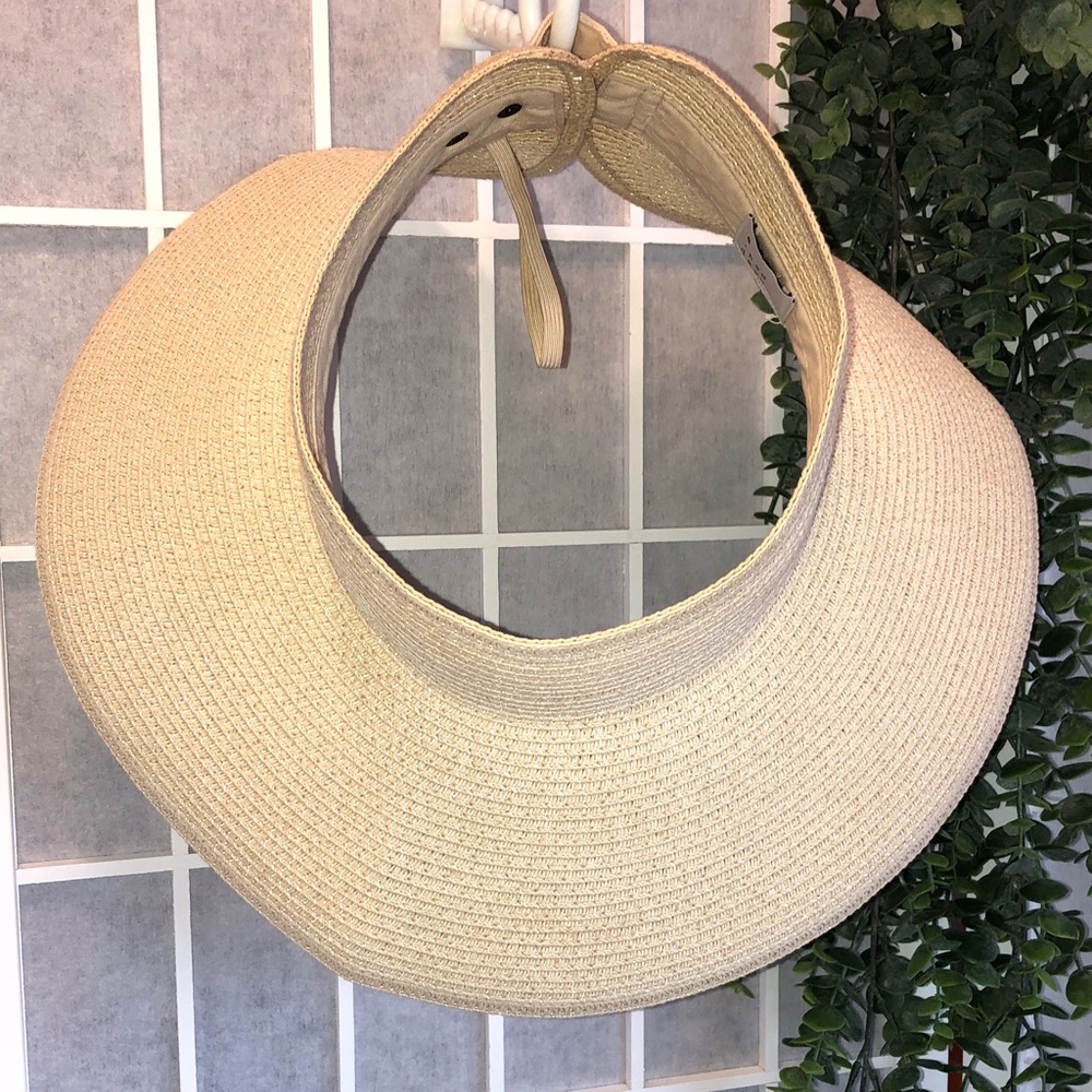 A New Day Cream Wide-Brim Packable Visor, Adjustable Snap Closure - Picture 2 of 6